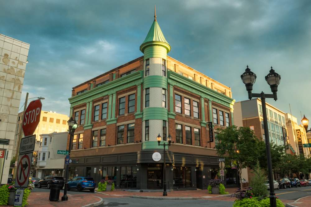 Exterior view of the building at Reside MKT in Wilmington, Delaware 