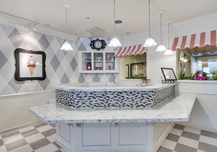 Ice cream parlor at Kirkwood Orange in Orange, California