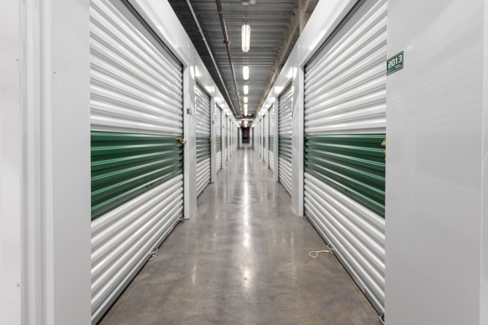 Climate-controlled storage at Burlington Self Storage Pompano Beach in Pompano Beach, Florida