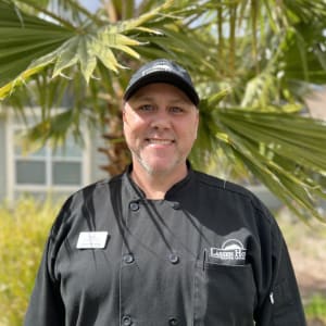 The dining services director at Lassen House Senior Living in Red Bluff, California. 