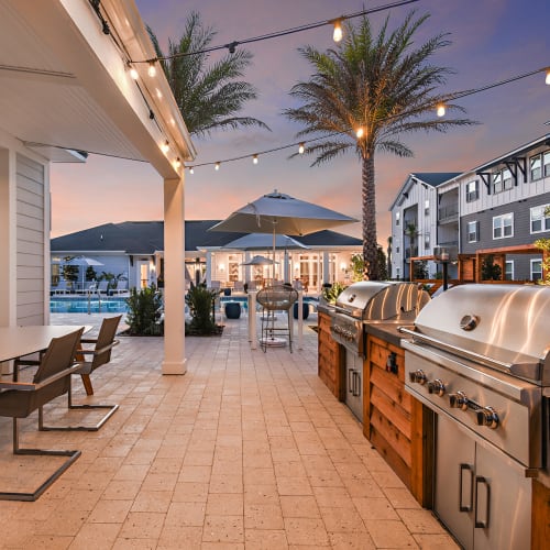 Outdoor grilling station at The Baldwin in Orlando, Florida