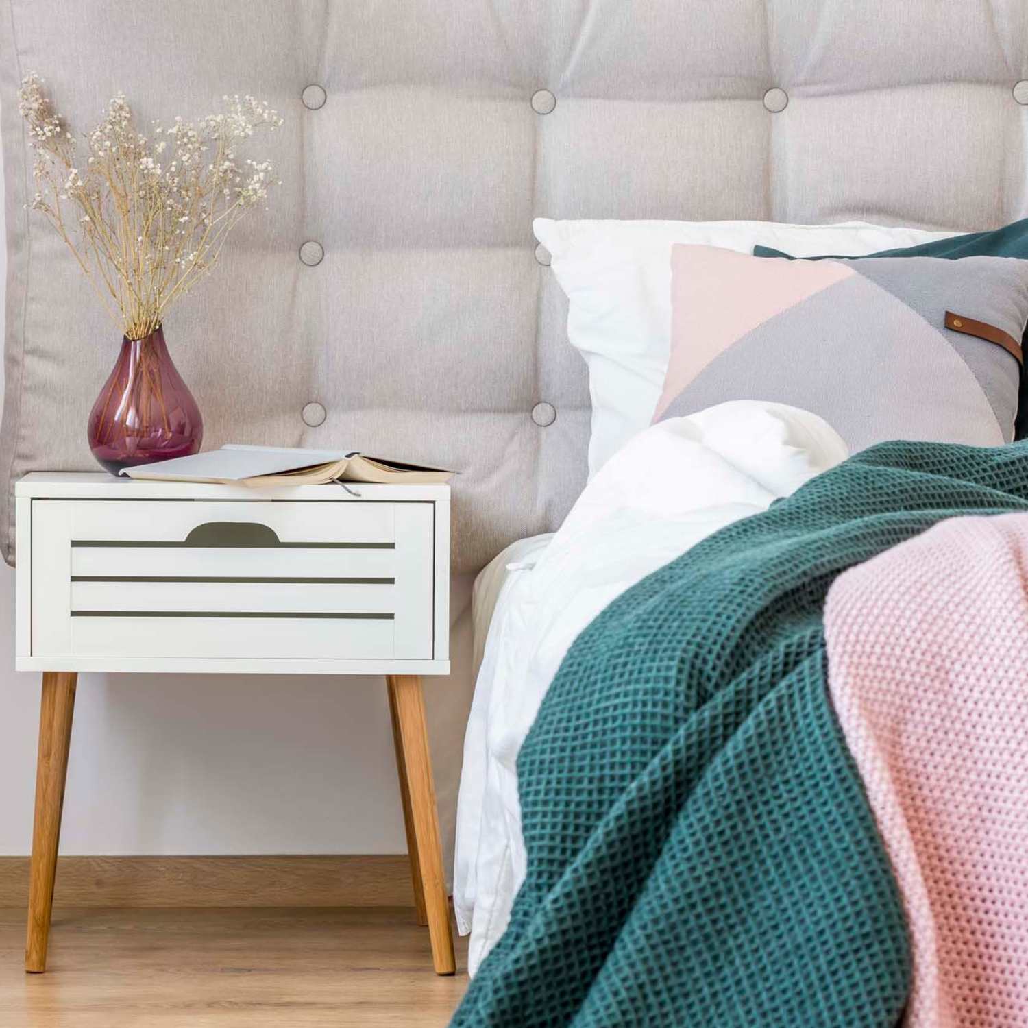Spacious bedroom with a bed at Vintage At 50th in Oklahoma City, Oklahoma