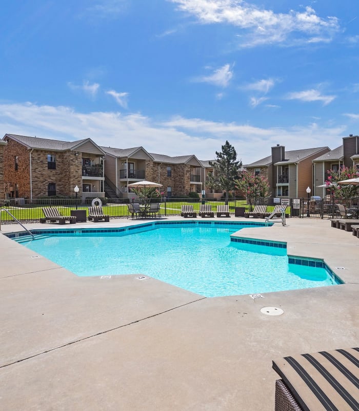 the Pool at Cimarron Trails Apartments in Norman, Oklahoma