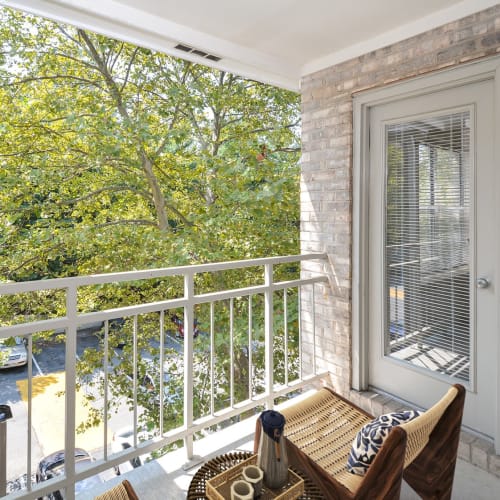 Porch view at Yorkshire Apartments in Silver Spring, Maryland