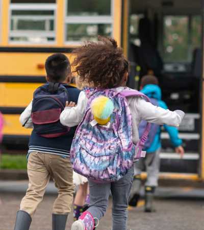Kids going to school near Adagio at Westshore Palms in Tampa, Florida