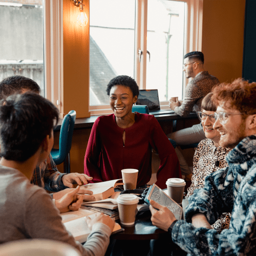 Friends enjoying lunch at a local restaurant in Lynnwood, Washington near Kinect @ Lynnwood