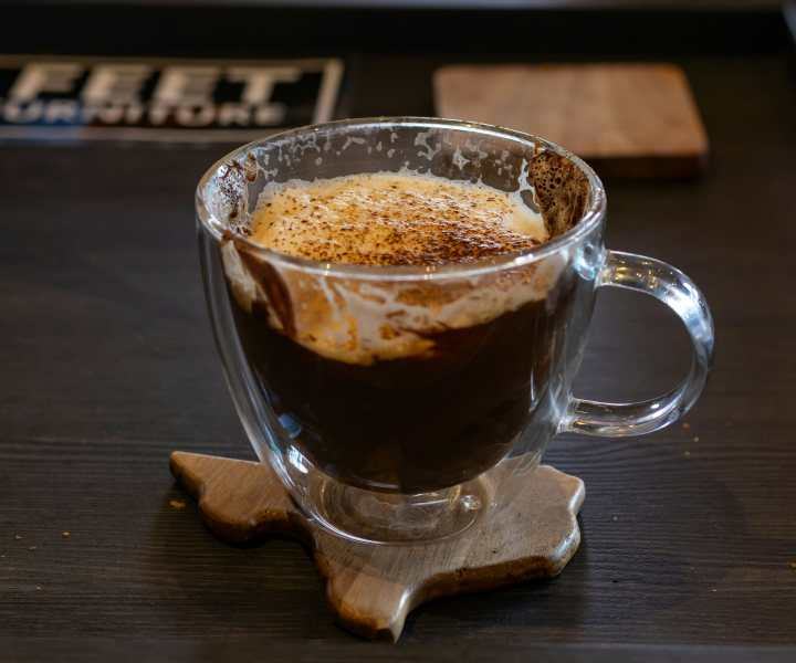 Coffee serving at a cafe near Easton in San Antonio, Texas