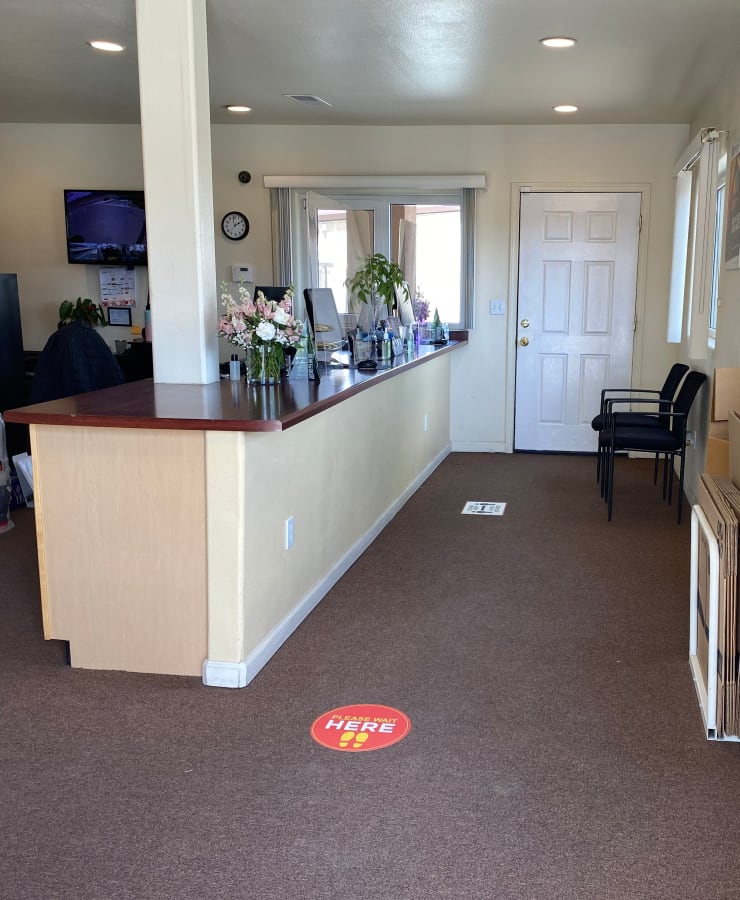 Interior of the leasing office at StorQuest Self Storage in Sparks, Nevada