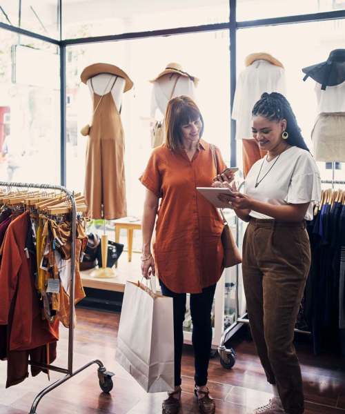 Women shopping near LeSilve in Middleton, Wisconsin