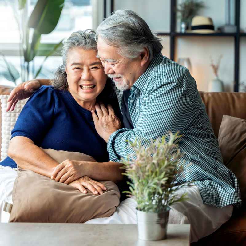 A happy couple at Commons on Potomac Square, Sterling, Virginia