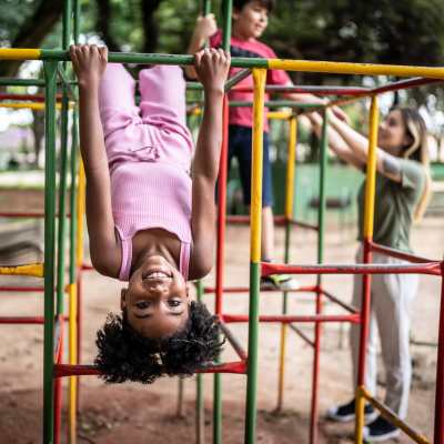 Kids playing at a playground near The Kensington in Charlotte, North Carolina
