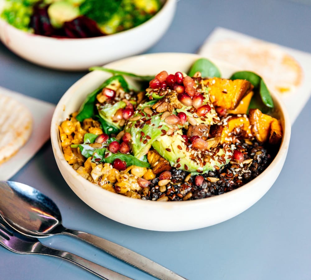 Bowl of food at a restaurant near 17 Barkley in Gaithersburg, Maryland