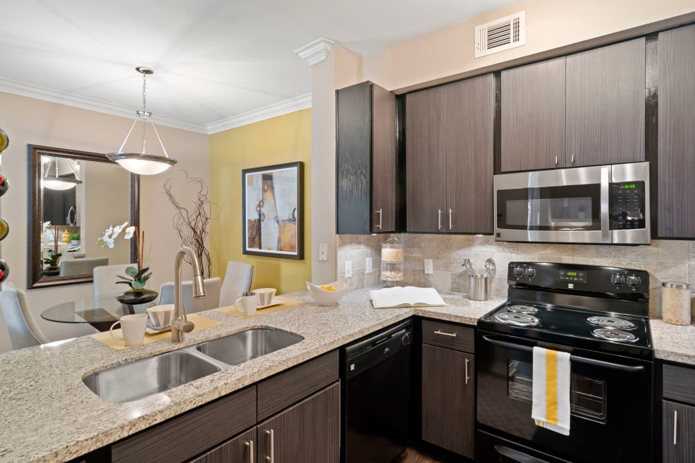 Modern Kitchen at Southwind at Silverlake Apartments in Pearland, Texas