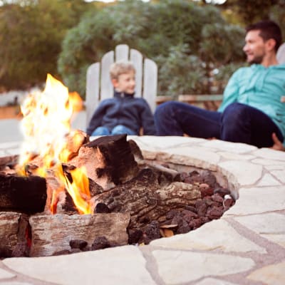 Awesome firepit residents are sitting around to warm up on a cool night at BB Living in Scottsdale, Arizona
