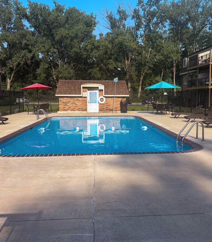 Swimming pool at Edgewood Group Apartments in Merrillville, Indiana