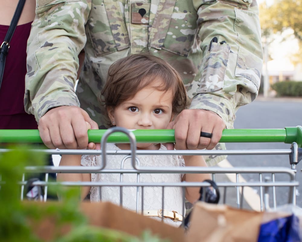 A resident eating at On Base Housing in Yuma, Arizona