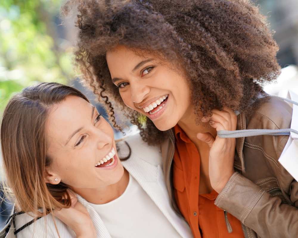 Friends out for a day of shopping near The Maggie Flats and The Maggie Towns in Jacksonville, Florida