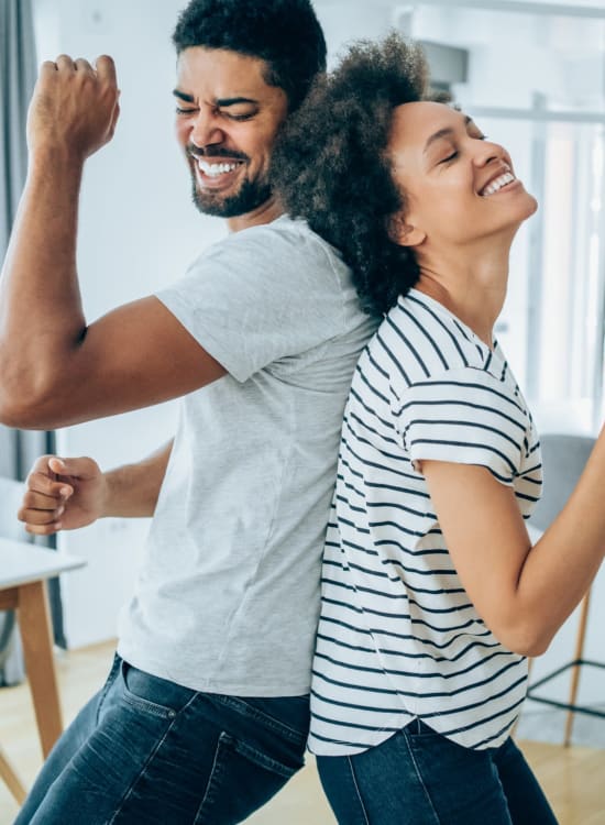 Smiling resident couple at Solaire 1150 Ripley in Silver Spring, Maryland