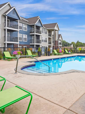 pool area at The Remington Apartments in Wichita, Kansas