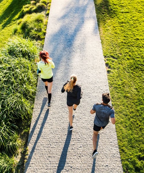 Running on a path near Magnolia Court in Orlando, Florida