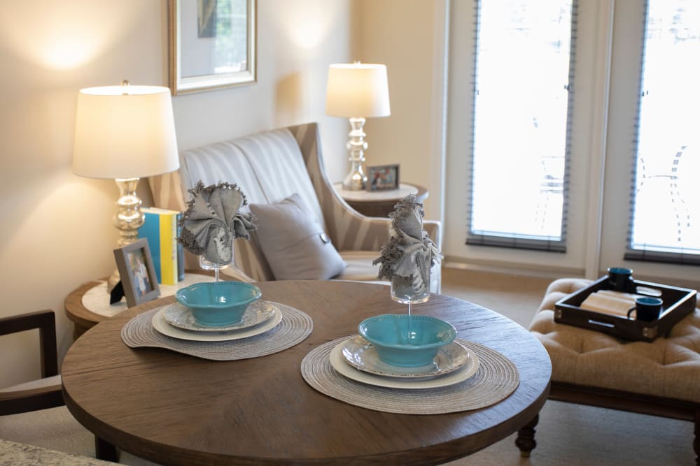 Apartment dining table at The Harmony Collection at Columbia in Columbia, South Carolina