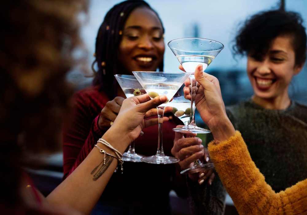 Friends having drink at a bar near The Reserve at Kanapaha in Gainesville, Florida