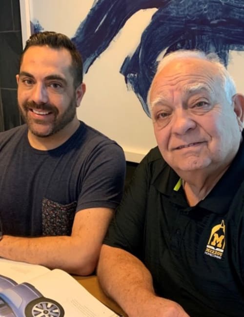 A resident and his son at Inspired Living in Tampa, Florida.