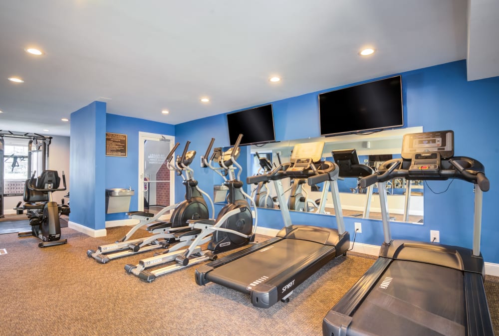 Stay healhty in the The Village of Chartleytowne Apartments & Townhomes fitness center