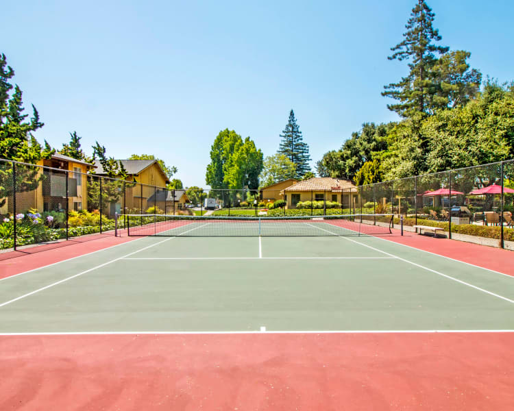 Well-maintained onsite tennis courts at The Landmark Apartment Homes in Sunnyvale, California