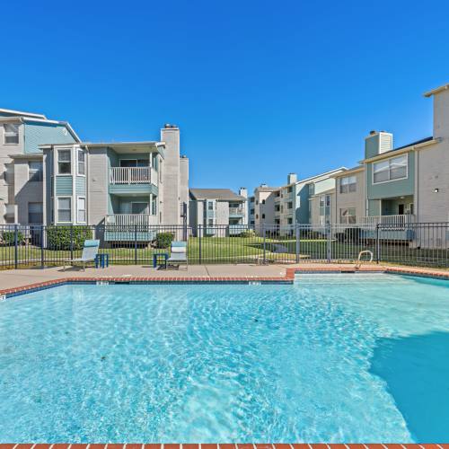 Resort style pool at Lakeside At Campeche in Galveston, Texas, 