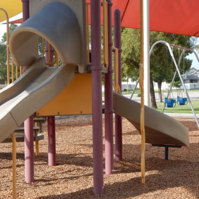 Playground equipment at Midway Park in Lemoore, California