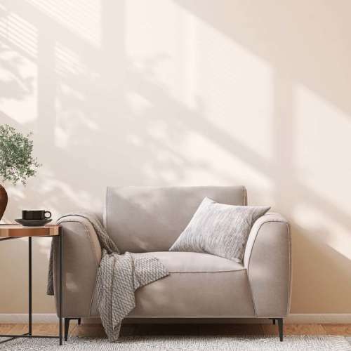 Living room with wood-style flooring at Emerald Place in Lancaster, Ohio