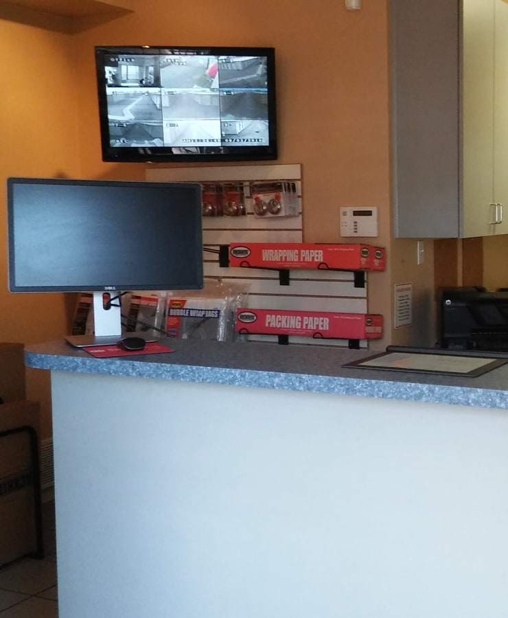 Interior of the leasing office at StorQuest Self Storage in Tempe, Arizona
