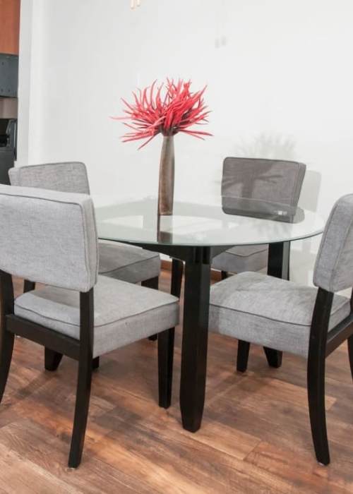 Dining area at Valley Place Apartments in Crystal, Minnesota