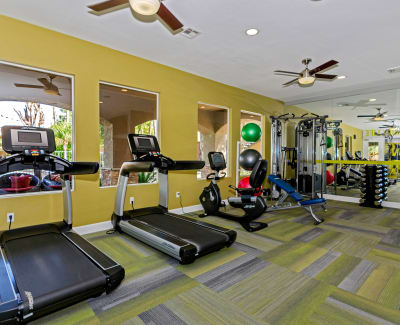Well-equipped fitness center at The Boulevard in Phoenix, Arizona