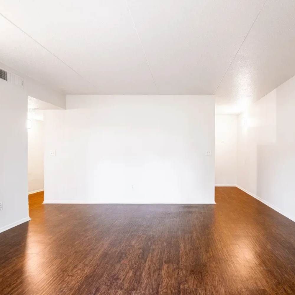 Unfurnished living room at Caroline Arms in Jacksonville, Florida