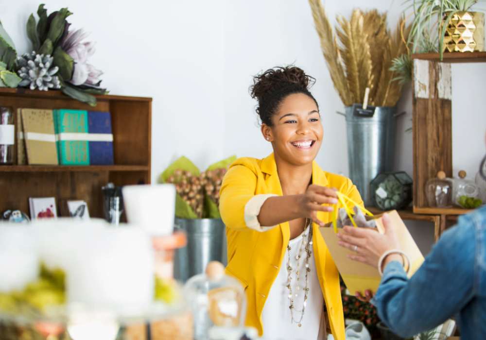 Resident buying cloth's from a boutique near Greer Mill Residences in Greer, South Carolina