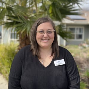 The wellness director at Lassen House Senior Living in Red Bluff, California. 