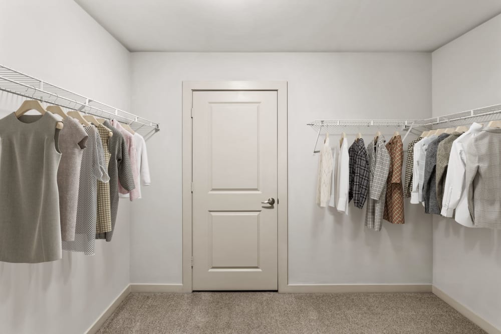 Spacious walk-in closets at Olympus Midtown in Nashville, Tennessee