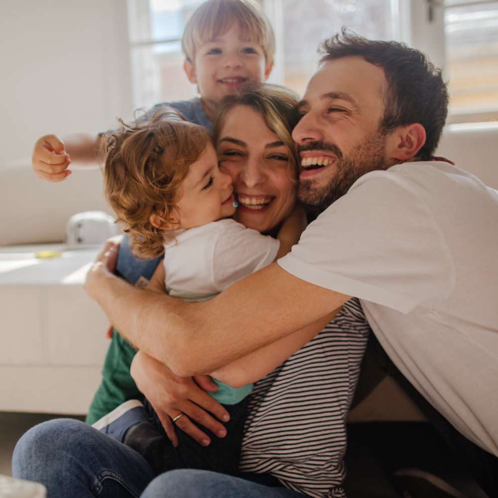 Happy family at Flats On Wakefield in San Antonio, Texas