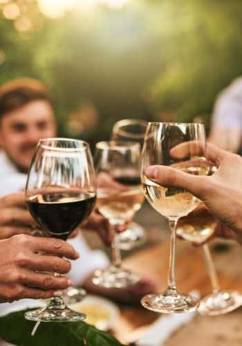 Residents enjoying food and drinks at The Waters at Promenade in Marrero, Louisiana