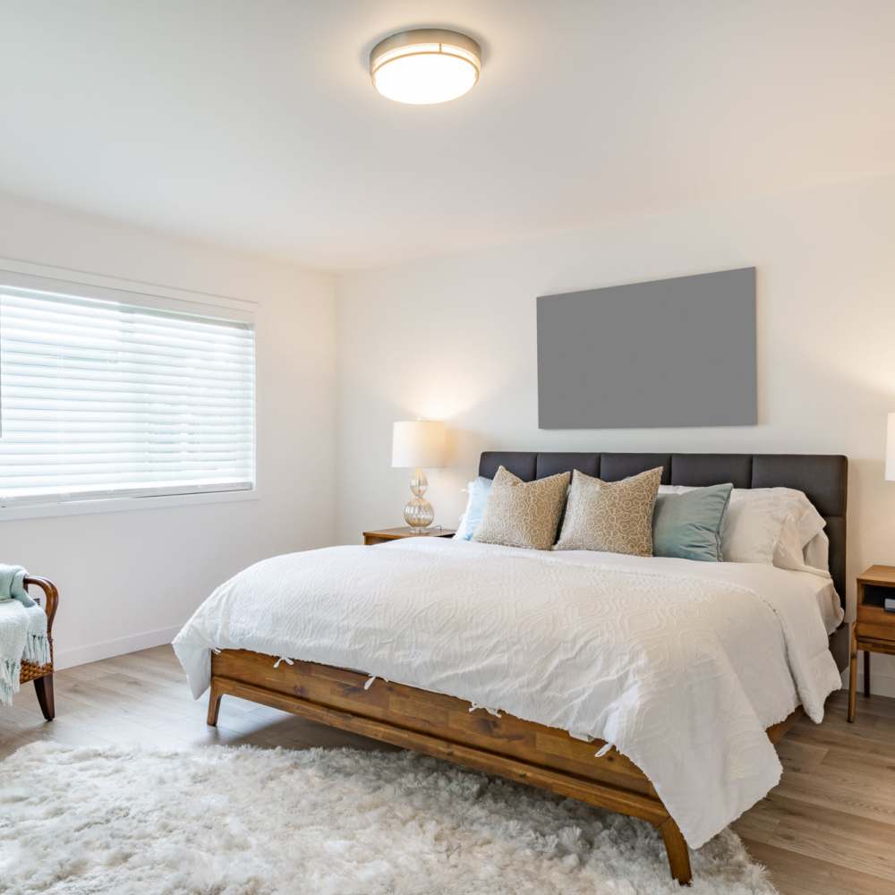 Comfortable bedroom at Emerald Place in Lancaster, Ohio