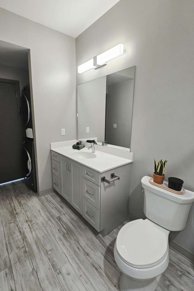 Spacious bathroom at Leo and Alpine in Grand Rapids, Michigan
