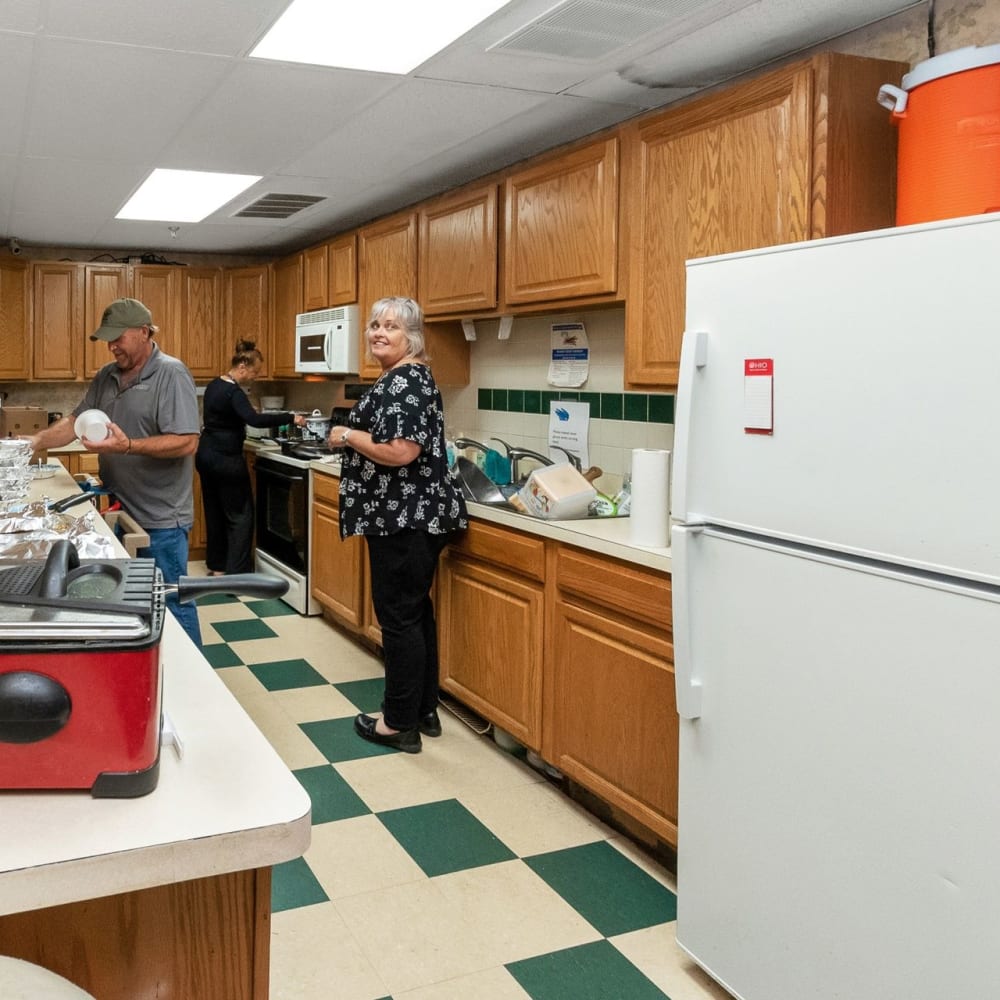 Community kitchen at Lima Towers in Lima, Ohio