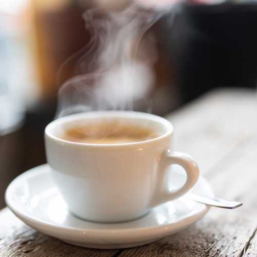 A hot cup of coffee at a cafe near Norwood Greene Senior Living in Marietta, Ohio
