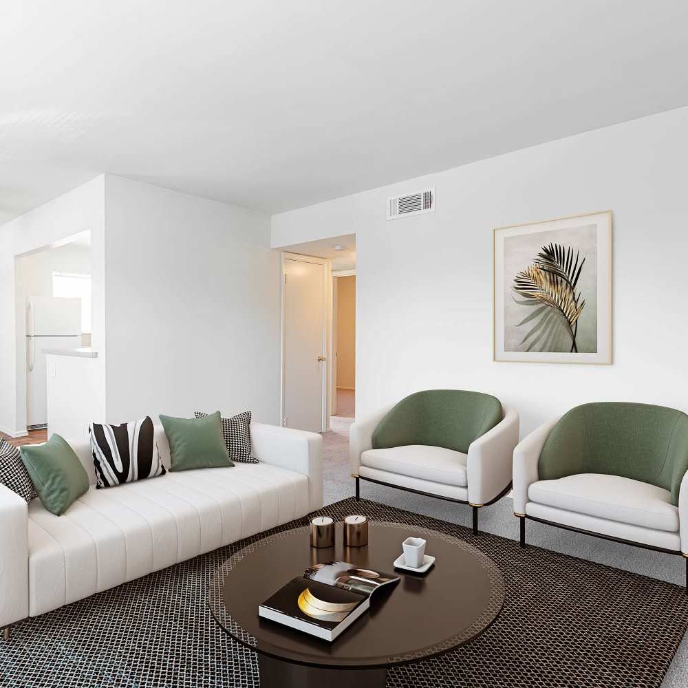 Living room at Brentwood Place Apartments in Saint Louis, Missouri