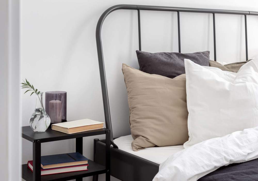 Model bedroom at Silo Creek Apartments in Lafayette, Louisiana