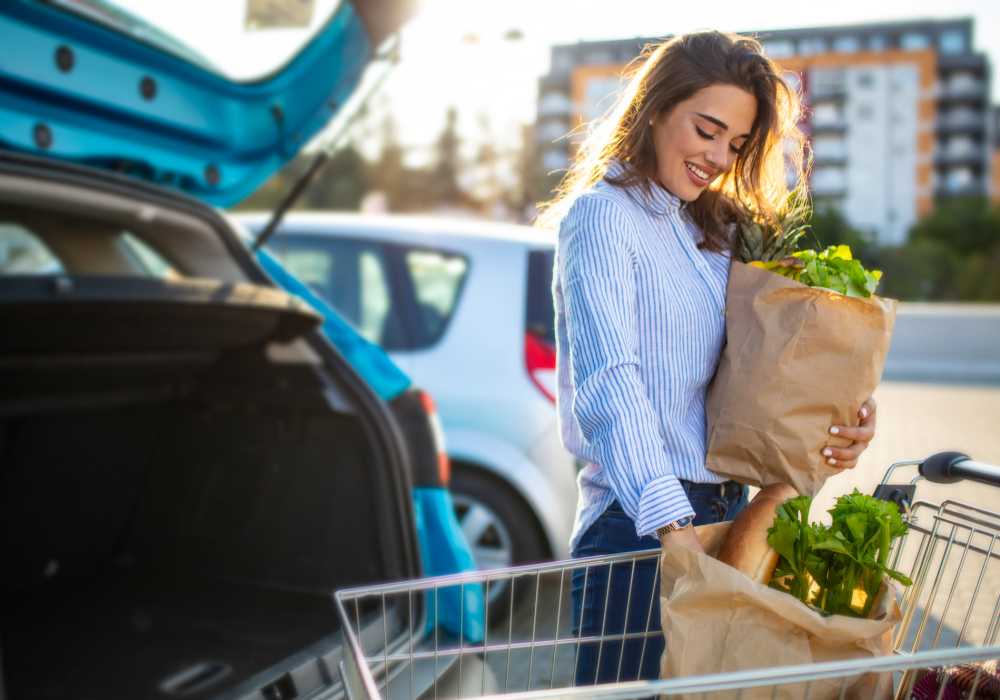 Residents shopping near The Courtyards Pacific Village in San Diego, California