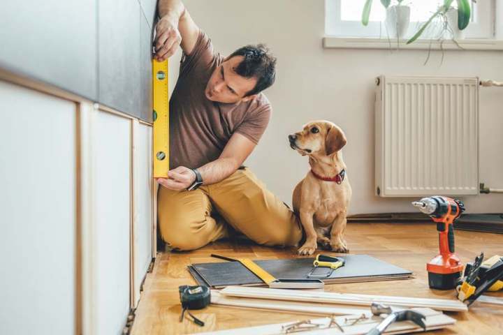 Man moving forward with his plans for a home addition