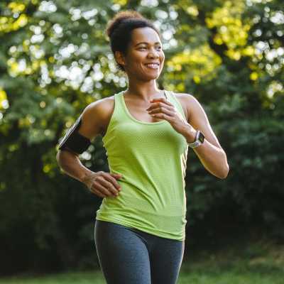 Resident jogging near The Guild in Richmond, Virginia